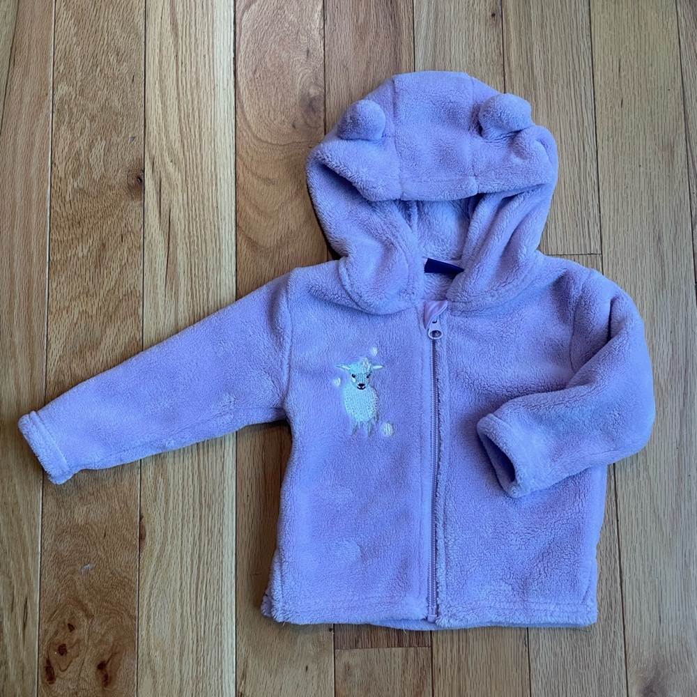 Lupilu lamb print 2-6 month fleece jacket